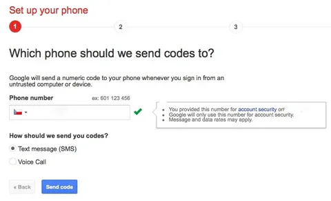 google voice verification cod